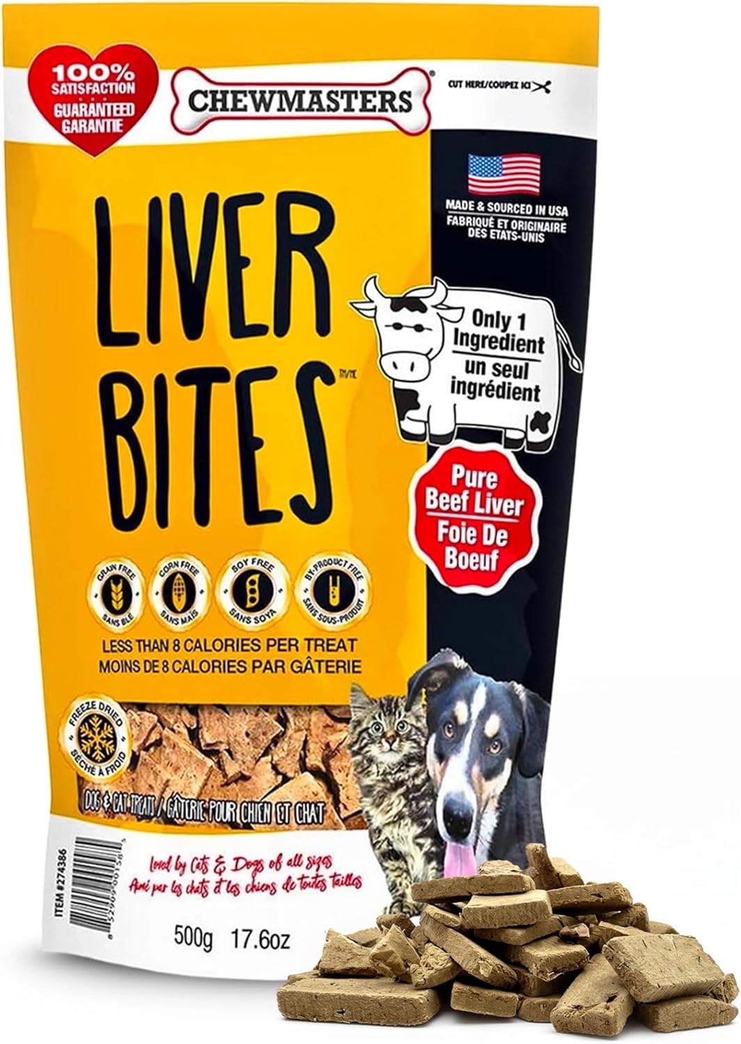 Chewmasters-1-Pure-Beef-Liver-Bites---Freeze-Dried-Dog-Treats,-Natural-1888