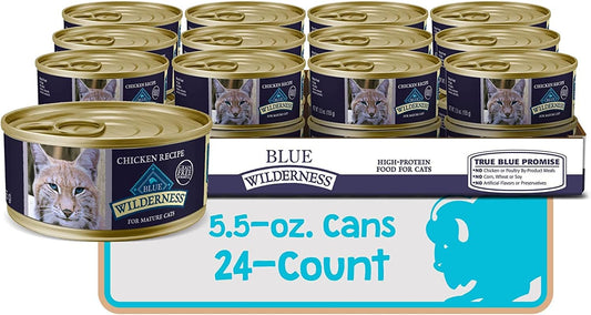 Blue-Buffalo-Wilderness-Adult-Cat-7+-Grain-Free-Chicken-Paté-Wet-Cat-Food,-1722