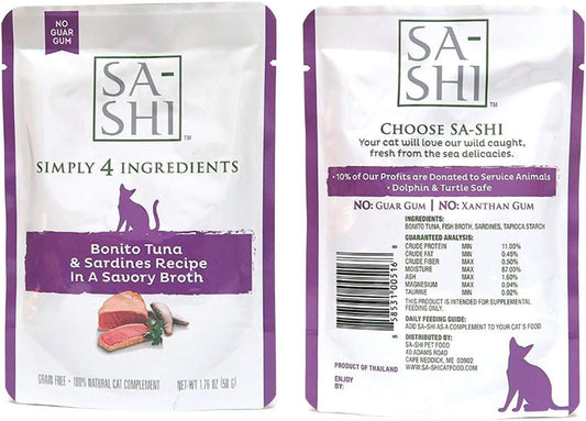 Sa-Shi-Grain-Free-Wet-Cat-Food-Pouches-1.76oz.-Five-Flavors-(Tuna-&-Sardines)-557