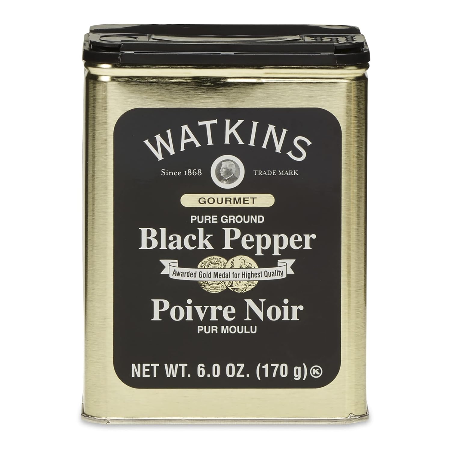 Watkins-Gourmet-Spice-Tin,-Pure-Ground-Black-Pepper,-6-oz.-Tin,-1-Pack-2076