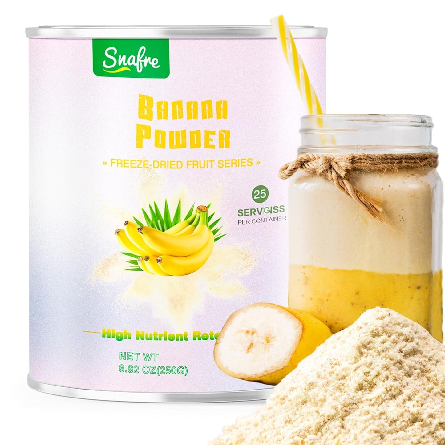 Banana-Powder,-8.82OZ-Freeze-Dried-Banana-Powder,-Freeze-Dried-Fruit,-No-Added-Sugar,-for-1254