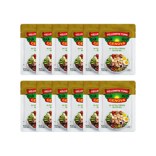 Genova-Premium-Yellowfin-Tuna-in-Olive-Oil,-2.5-Ounce-Packets,-12-Pack-–-Nutrient-649