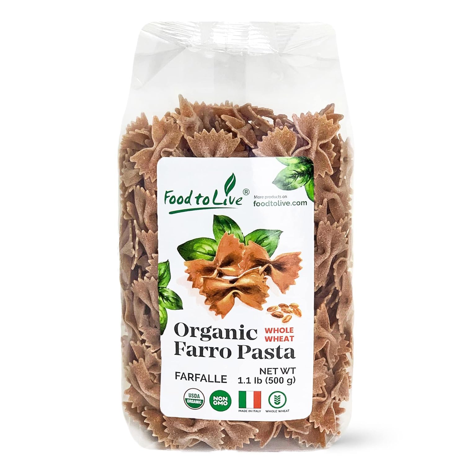 Organic-Farro-Farfalle-Pasta,-1.1-lb-(Pack-of-118