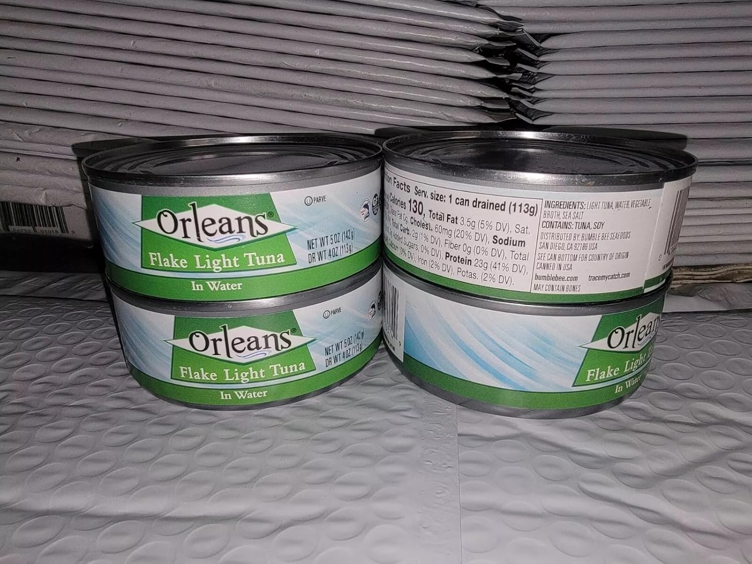 Orleans-Flake-Light-Atún-en-agua-latas-de-5-onzas-(paquete-de---73