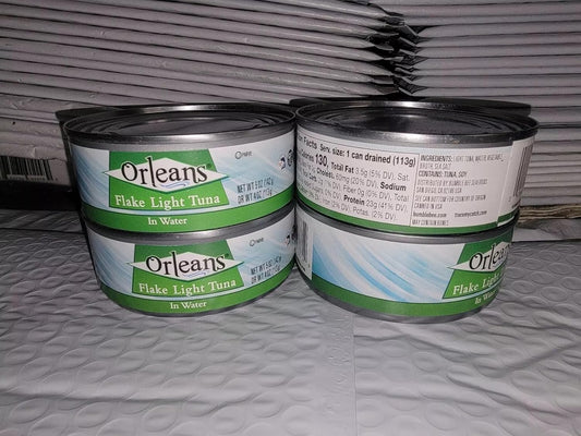 Orleans-Flake-Light-Atún-en-agua-latas-de-5-onzas-(paquete-de---73