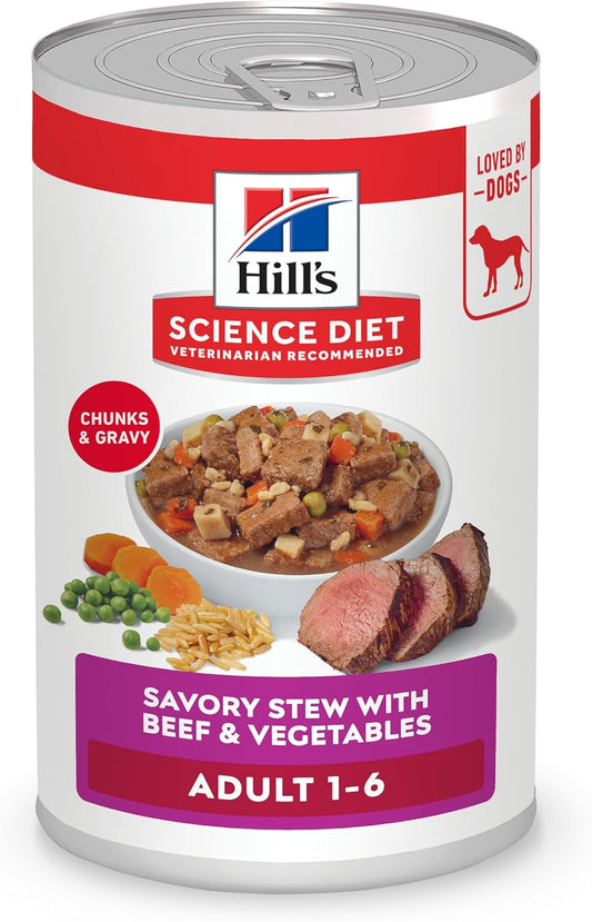 Hill's-Science-Diet-Adult-46174-Wet-Dog-Food,-Beef-&-Vegetables,-12.8-oz.-2493