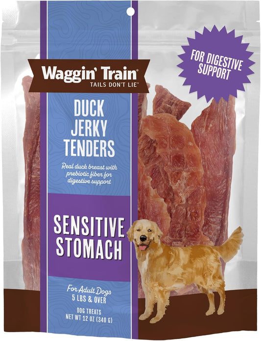 Waggin'-Train-Duck-Jerky-Dog-Treats-for-Dogs-with-Sensitive-Stomachs,-with-2875