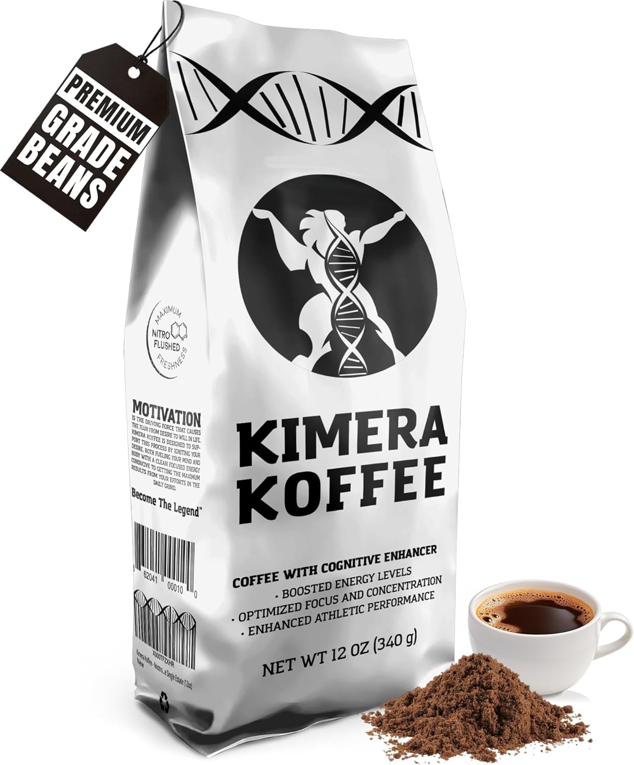 Kimera-Koffee-Café-molido-orgánico,-mezcla-original,-tostado-medio-infundido-con-Alpha1669