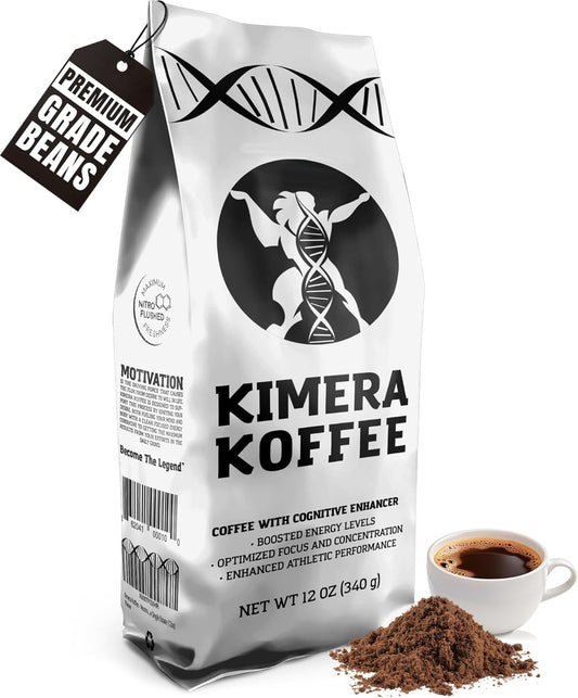 Kimera-Koffee-Café-molido-orgánico,-mezcla-original,-tostado-medio-infundido-con-Alpha1669