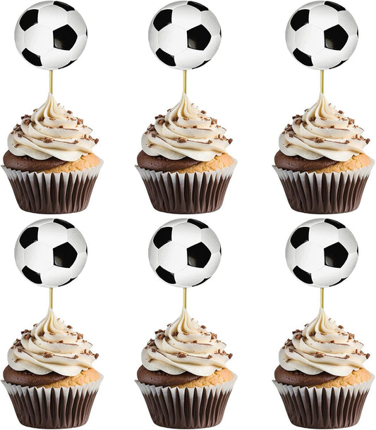 24-PCS-Soccer-Cupcake-Toppers-Double-Sided-Printing-Ball-Sports-Cupcake-Picks-Soccer-Baby-1243