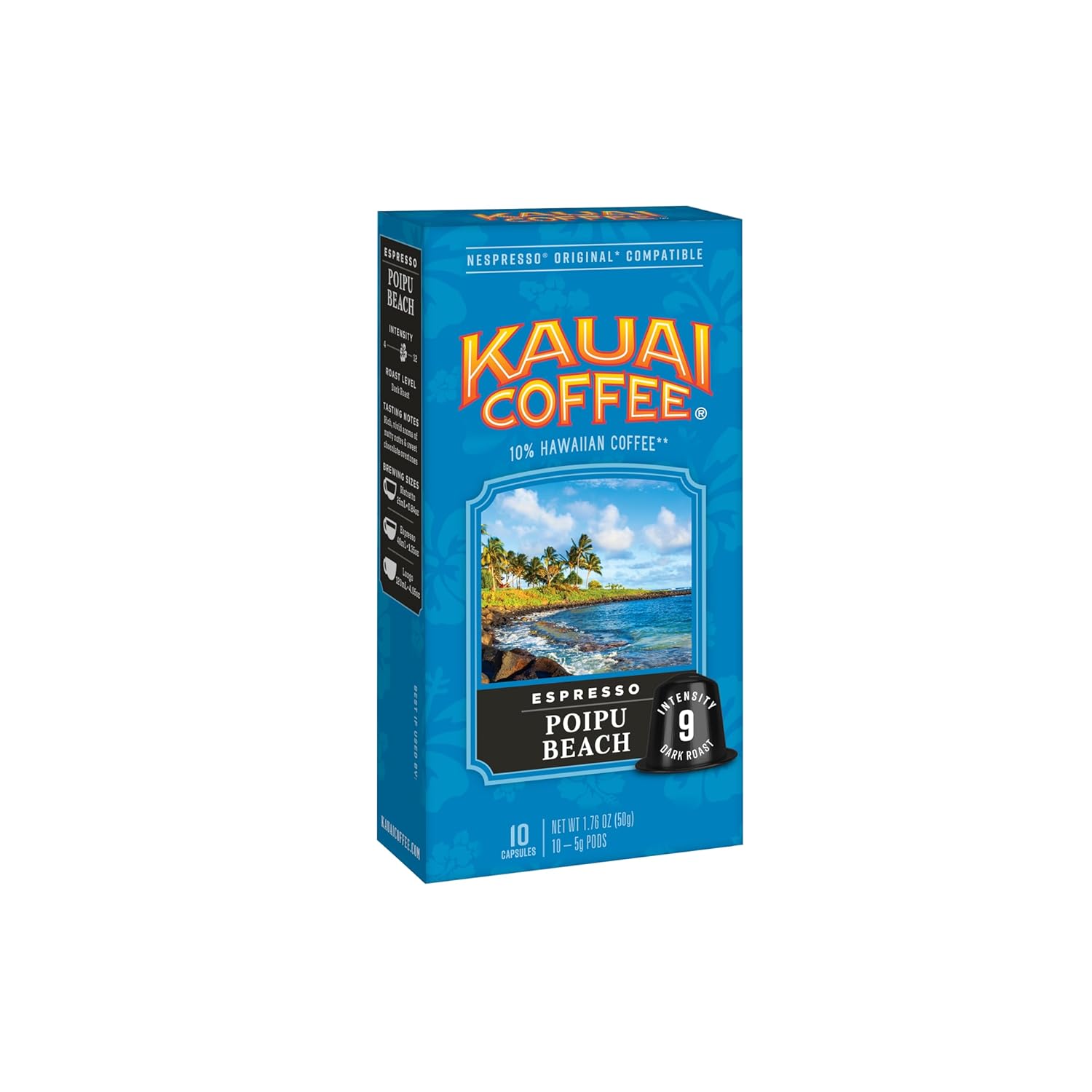 Kauai-Coffee-Cápsulas-de-café-expreso-compatibles-con-cafeteras-originales-Nespresso,-arábica,2319