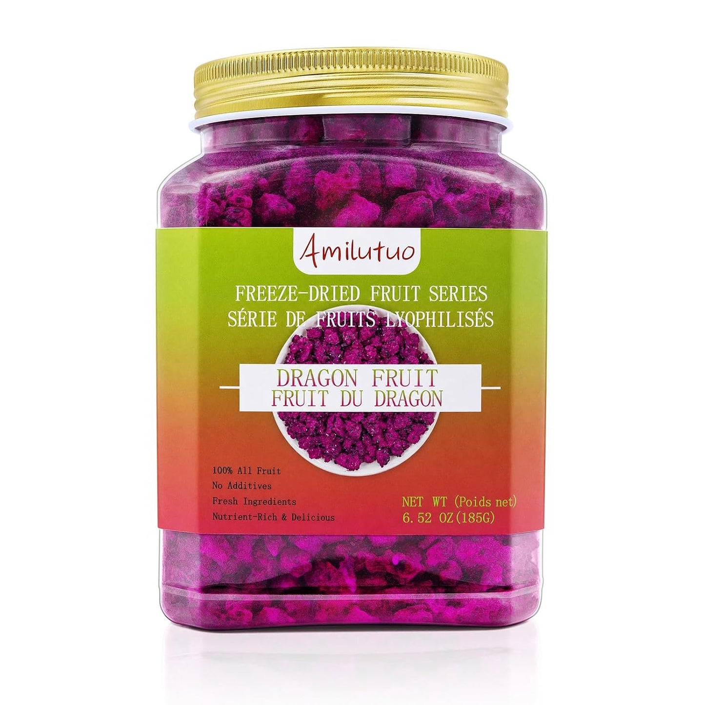Amilutuo-Freeze-Dried-Dragon-Fruit,-6.52OZ/185g,-No-Added-Sugars-|-Freeze--Dried-Fruit,-Dragon-Chunks,-370