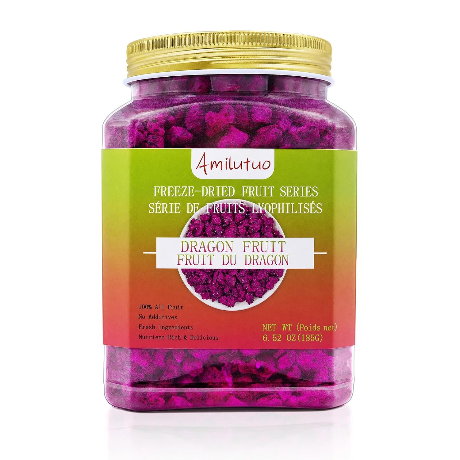 Amilutuo-Freeze-Dried-Dragon-Fruit,-6.52OZ/185g,-No-Added-Sugars-|-Freeze--Dried-Fruit,-Dragon-Chunks,-370