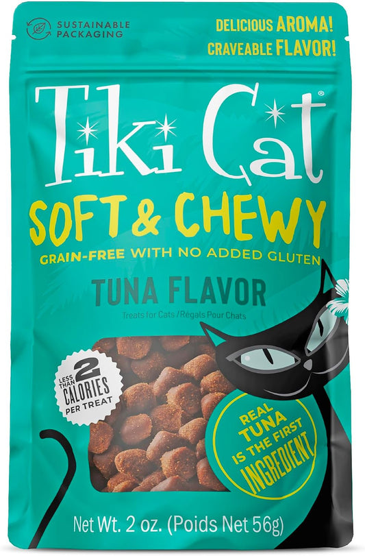 Tiki-Cat-Soft-&-Chewy-Grain-Free-Dry-Cat-Treats,-Tuna,-2-oz.-Pouch-81
