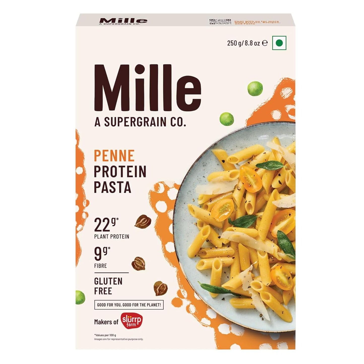 Mille-High-Protein-Penne-Pasta-|-20g-Plant-Protein,-Carb-155