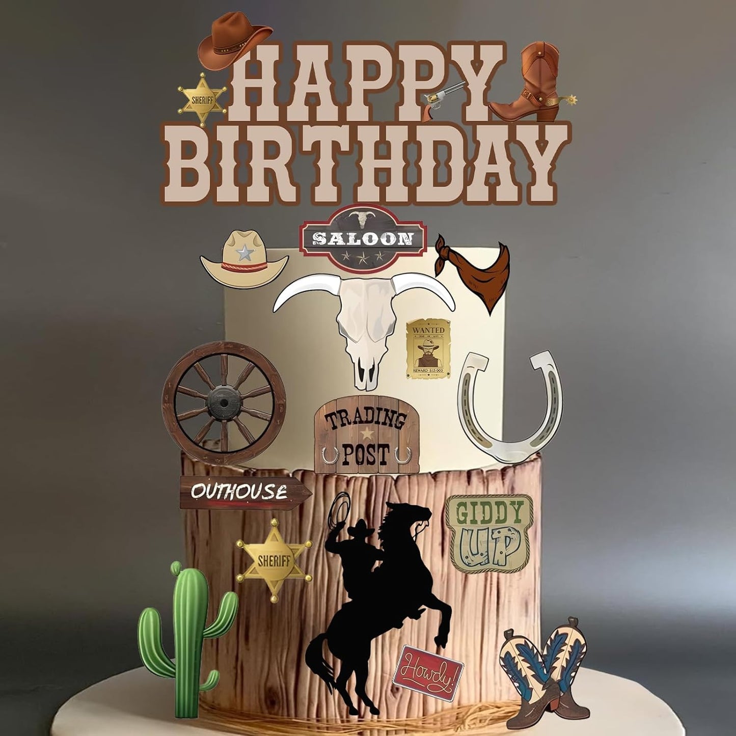 16Pcs-Cowboy-Cake-Toppers,-Cowboy-Hat-and-Boot-Cake-Decorations,-Western-Cowboy-Supplies,-Shower-203