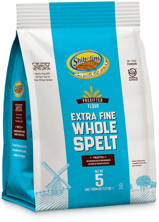 Shibolim-Extra-Fine-Whole-Spelt-Flour,-80oz-(5lb-Bag)-|-Triple-Sifted-282