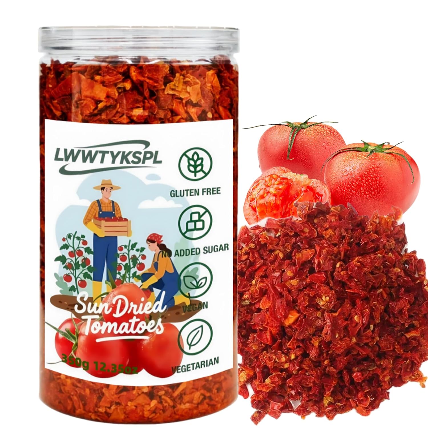 12.35oz-Sun-Dried-Tomato-Flakes-in-Resealable-Tub-|-Ready-to-Use-for-Cooking,-226
