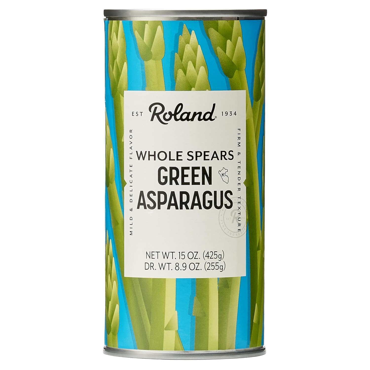 Roland-Foods-Whole-Green-Asparagus-Spears,-Specialty-Imported-Food,-14.1-Ounce-Can,-895