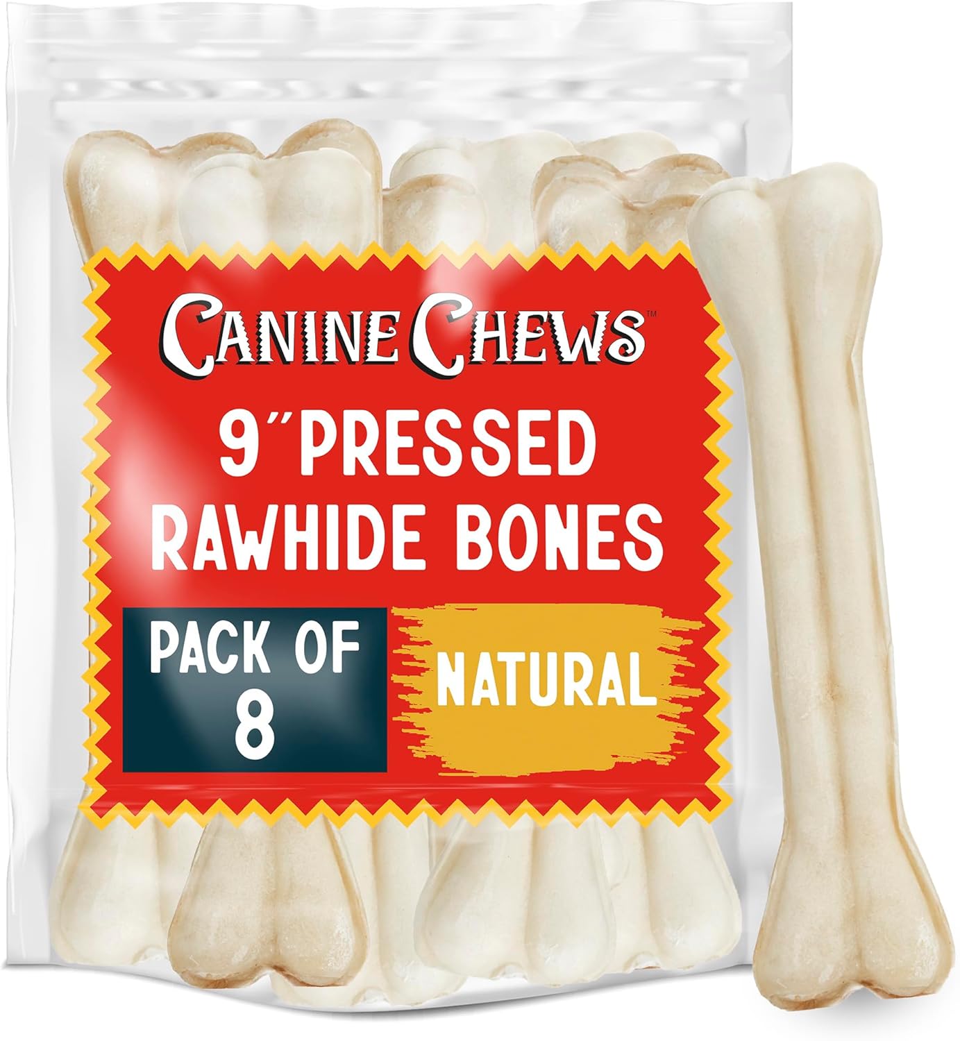 Canine-Chews-Pressed-Rawhide-Bones-for-Large-Dogs---9"-Long-Dog-500