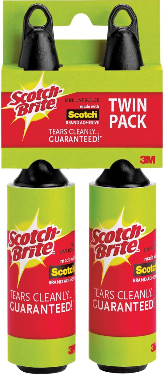 Scotch-Brite-Mini-Lint-Roller,-White,-2-Rollers-Total-----3212