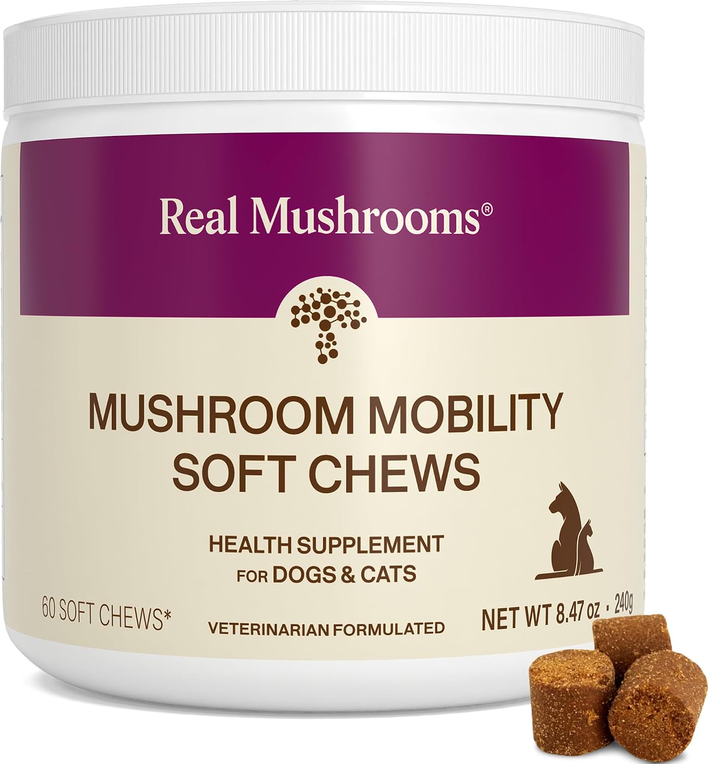 Real-Mushrooms-Mobility-Chews-for-Dogs-and-Cats,-240ct-|-Joint,-Hip-and-1054
