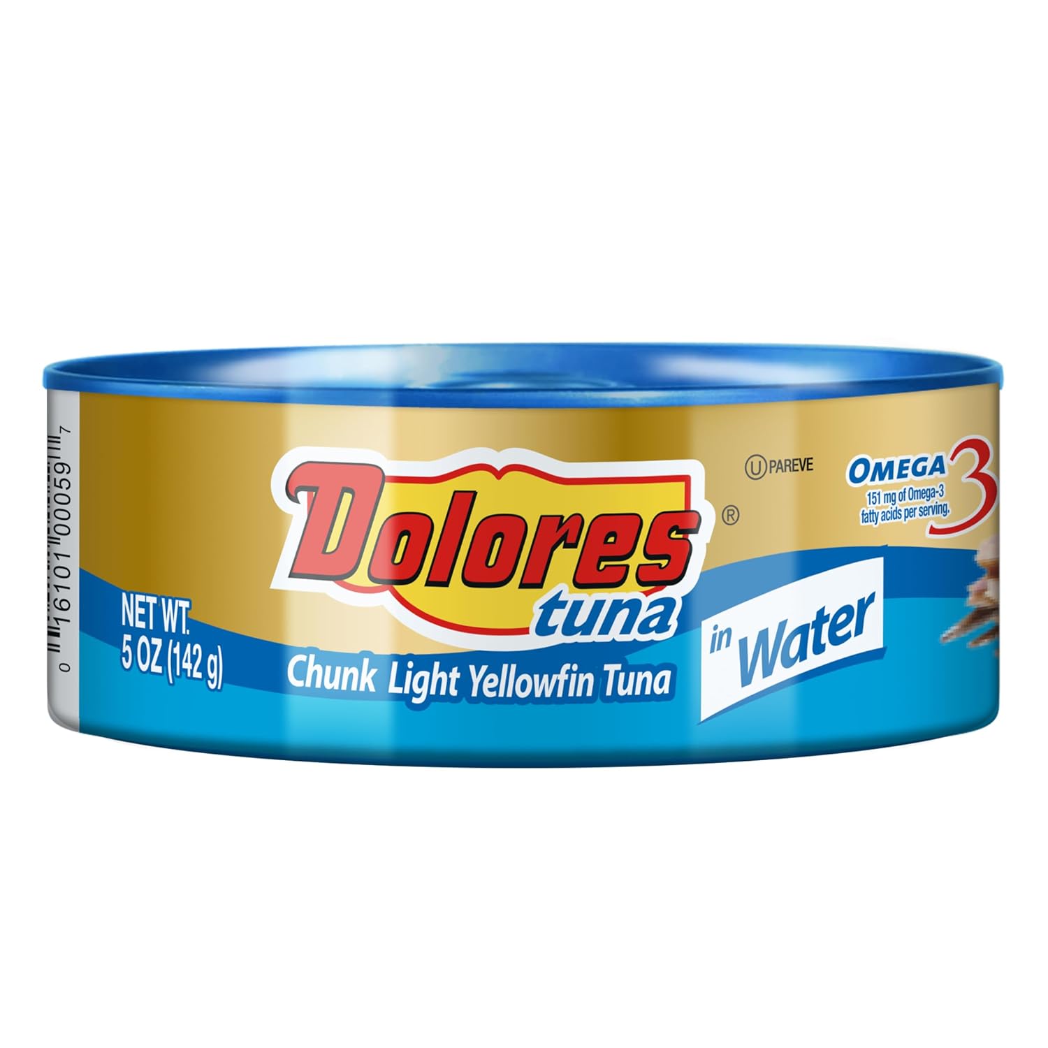 Dolores-Tuna-Chunk-Light-Yellowfin-Tuna-in-Water,-5-oz-Can-–-Mild-492