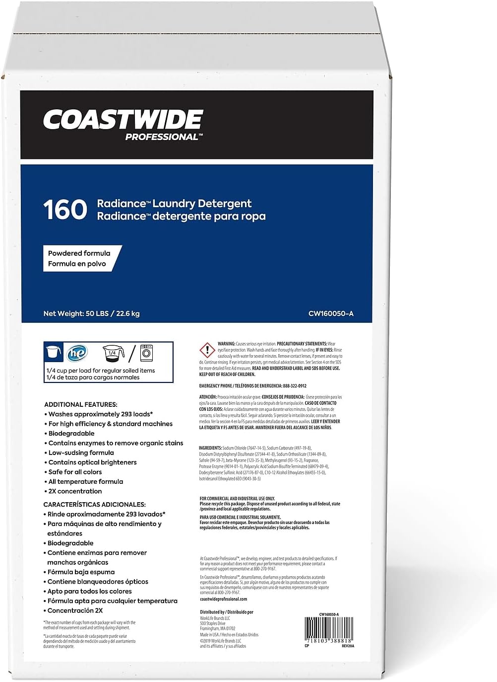 Coastwide-Professional-Radiance-Powder-Laundry-Detergent,-293-Loads,-800-oz.,-50-lbs.-736