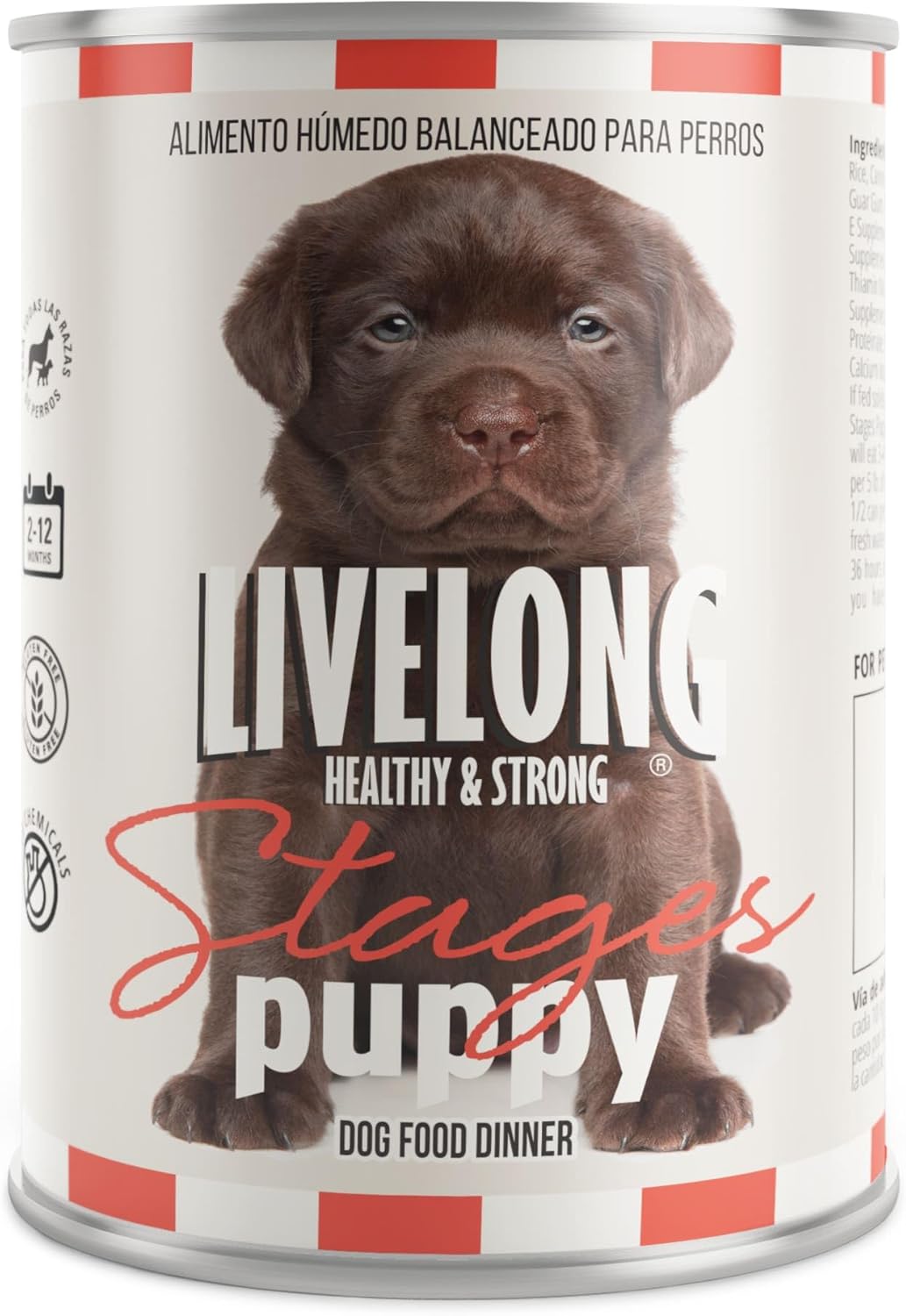 Livelong-Healthy-&-Strong:-12-Pack:-Stages-Puppy---Chicken-Meat,-12.5oz-Cans,-355