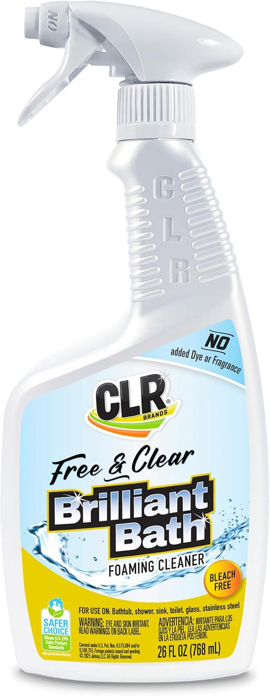 CLR-Brands®-Brilliant-Bath-Foaming-Bathroom-Cleaner-Spray-Free-&-Clear,-No-Added-Dyes-or-998