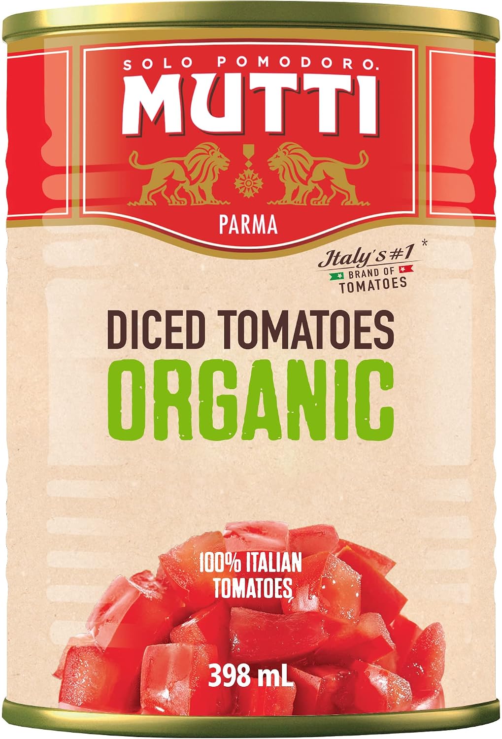 Mutti-Organic-Diced-Tomatoes-(Polpa-Pezzi),-14-oz.-|-6-Pack-|-320