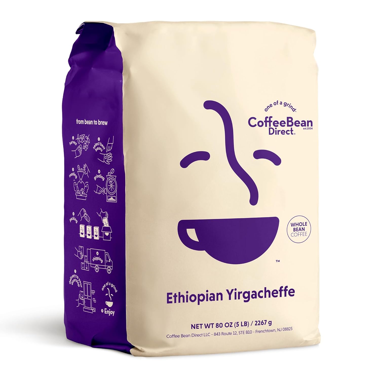 Coffee-Bean-Direct-Ethiopian-Yirgacheffe,-Whole-Bean-Coffee,-Arabica-Coffee,-Light-Roast,-5-1687