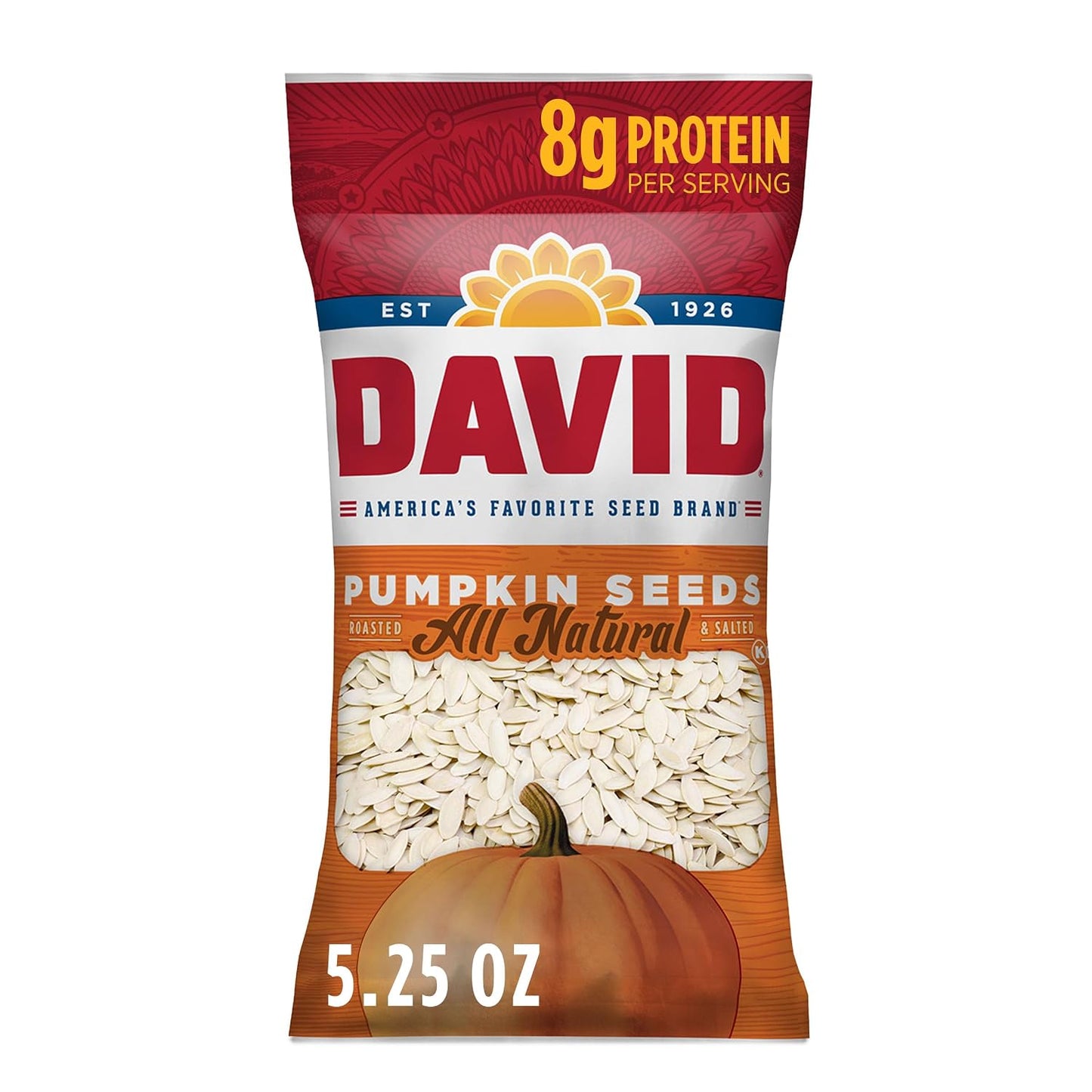 DAVID-All-Natural-Pumpkin-Seeds,-2.25-oz.-(Pack-of-12)-------159
