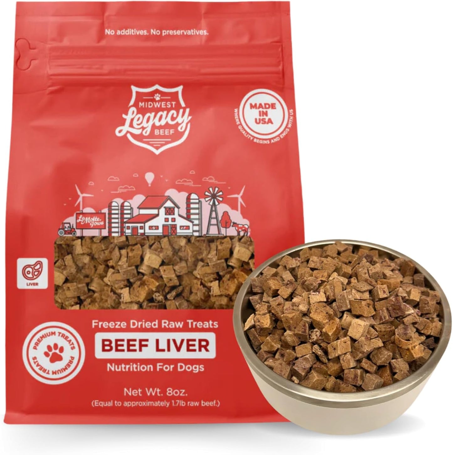 Freeze-Dried-Beef-Liver-Dog-Treats-Raw-Single-Ingredient-|-Premium-High-Protein,-650