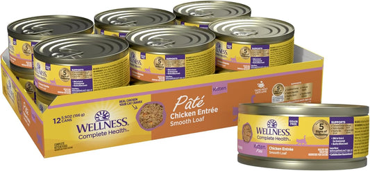 Wellness-Complete-Health-Pate-Kitten-Wet-Cat-Food,-Natural,-Protein-Rich,-Grain-Free,-5.5-50