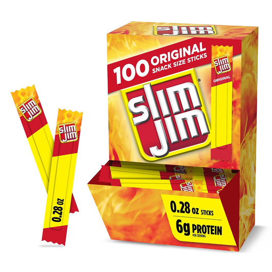 Slim-Jim-Smoked-Meat-Sticks,-Original-Flavor,-6g-Protein-Per-Serving,-Snack-Size,-543