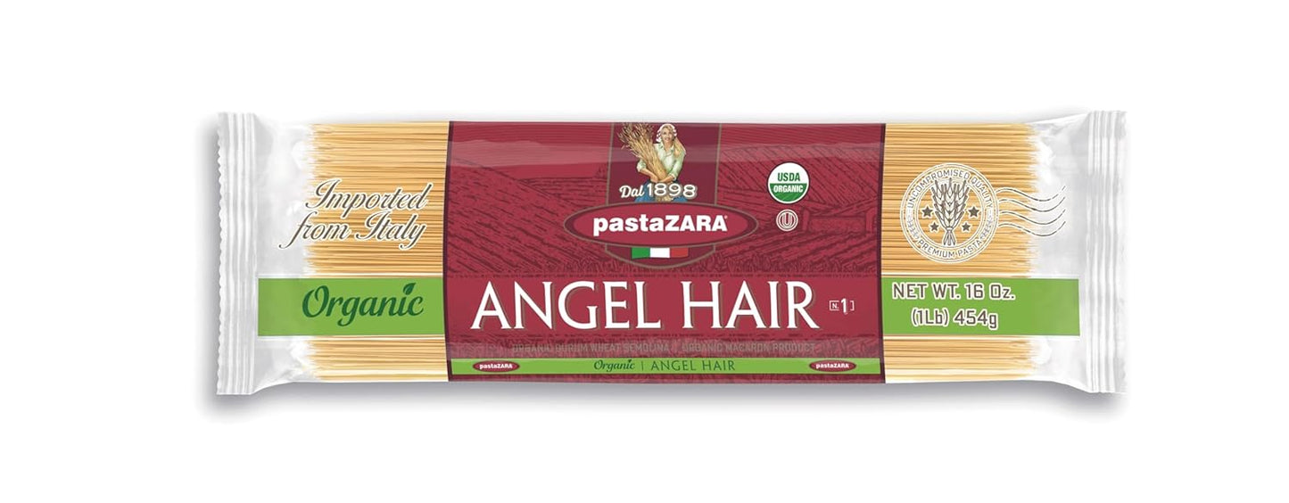 PASTA-ZARA---Angel-Hair---Organic---1-Pasta,-452
