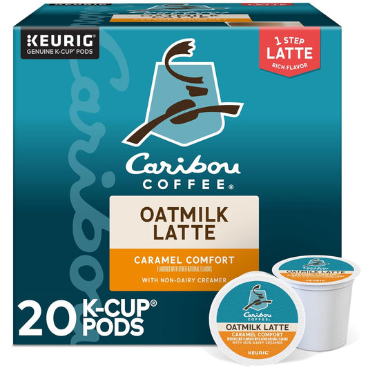 Caribou-Coffee-Caramel-Comfort-Oatmilk-Latte,-One-Step-Latte-Single-Serve-Keurig-K-Cup-2099