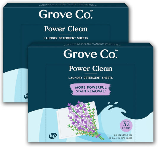 Grove-Co.-Laundry-Detergent-Sheets,-Power-Clean-Dissolving-Washer-Sheets-(2-Pack-404