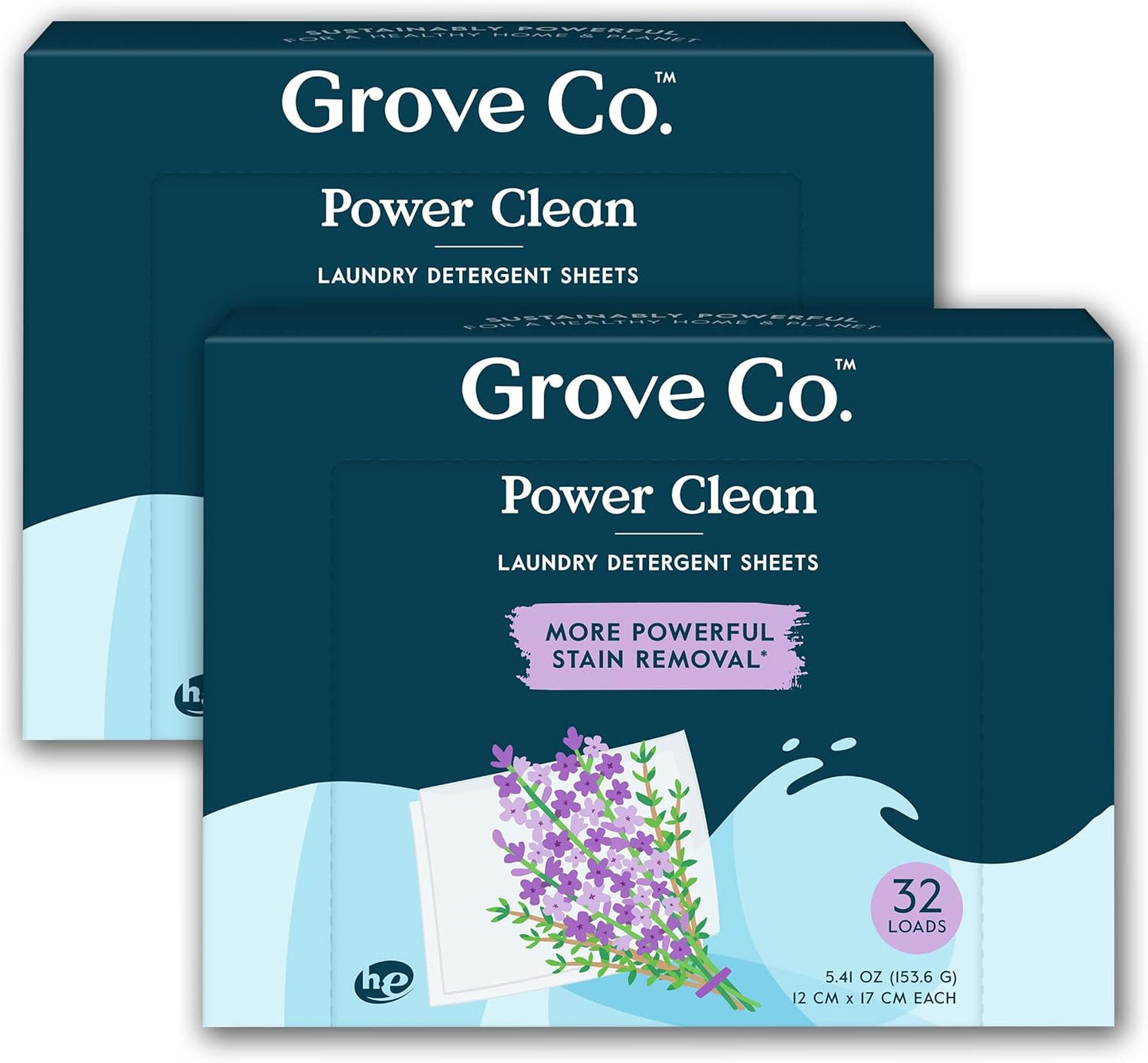 Grove-Co.-Laundry-Detergent-Sheets,-Power-Clean-Dissolving-Washer-Sheets-(2-Pack-440