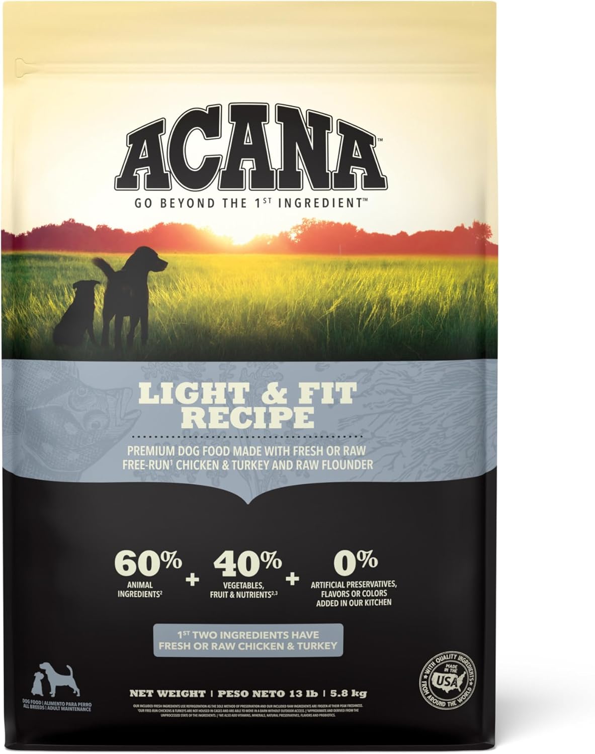 ACANA-Grain-Free-Dry-Dog-Food-Light-&-Fit-Recipe-13lb-Bag---1425