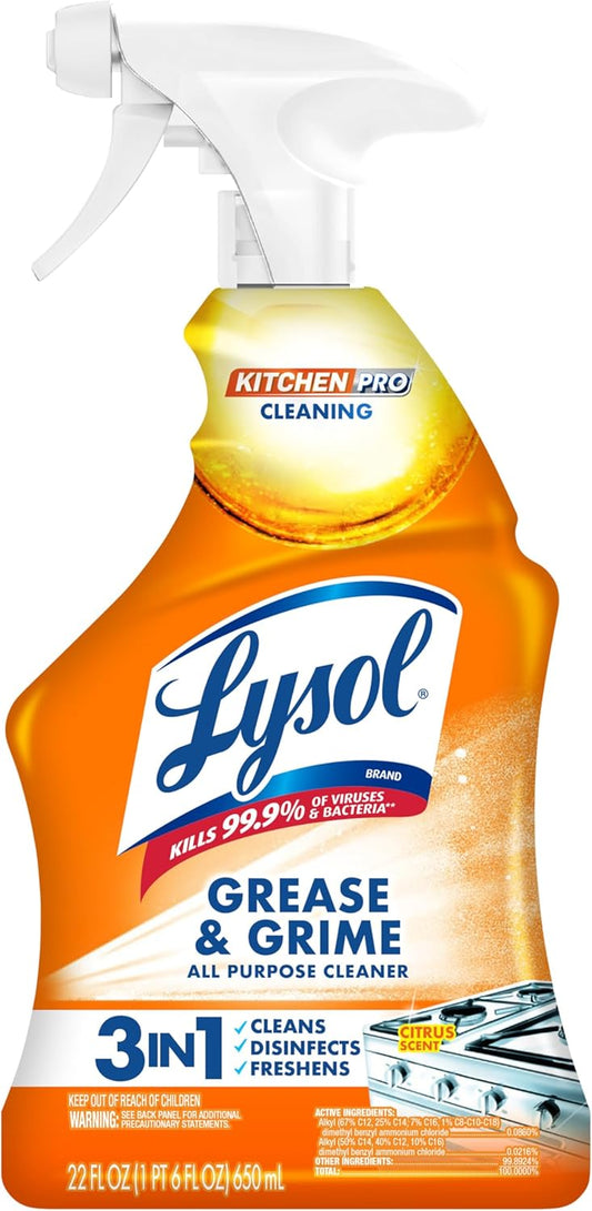 Lysol-Pro-Kitchen-Spray-Cleaner-and-Degreaser,-Antibacterial-All-Purpose-Cleaning-Spray-for-Kitchens,-Countertops,-2150