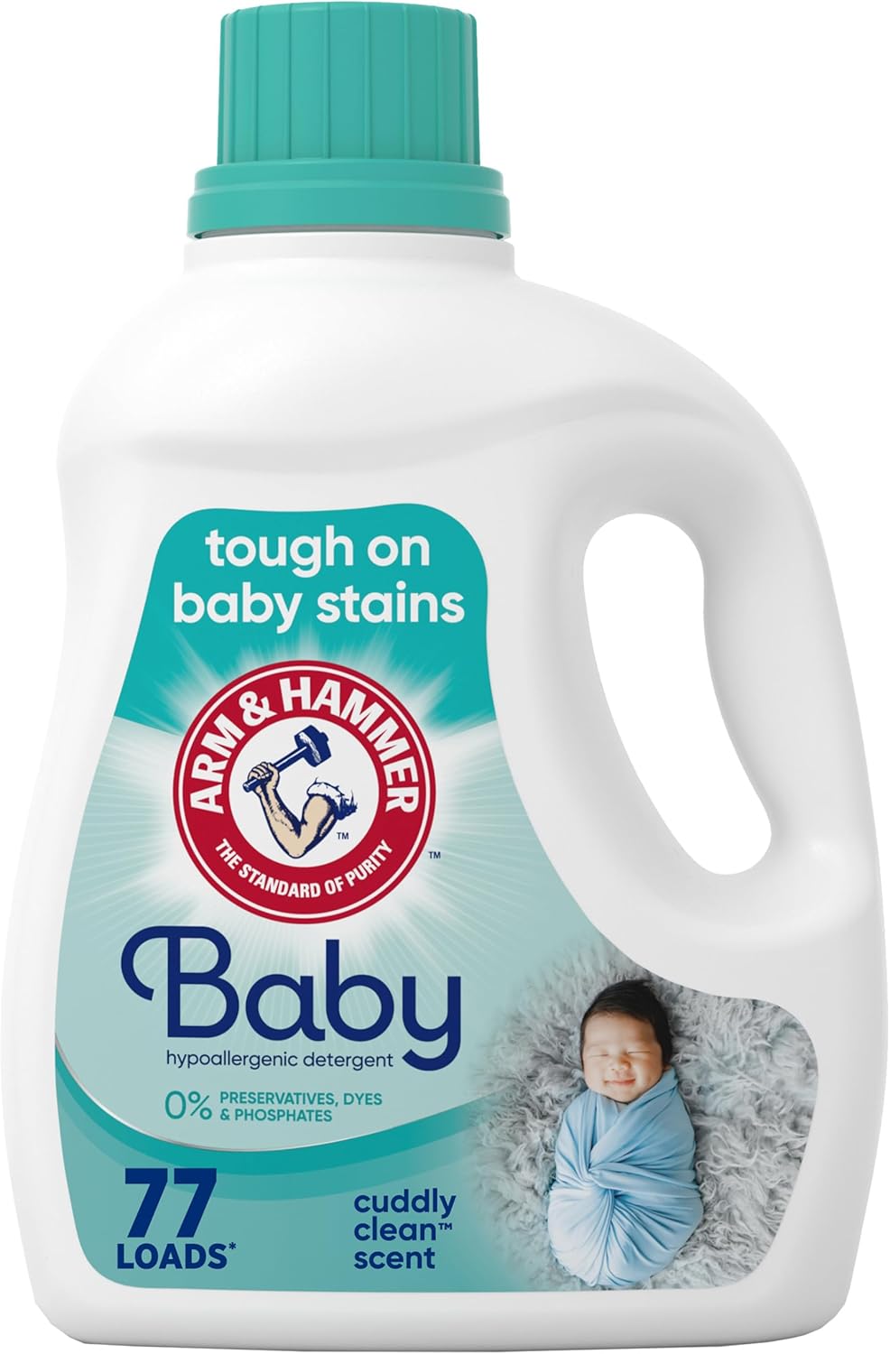 ARM-&-HAMMER-Baby,-77-Loads-Hypoallergenic-Liquid-Laundry-Detergent,-4089
