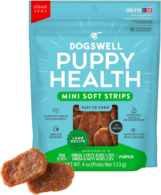 Dogswell-Lifestage-Puppy-Treats-Mini-Soft-Strips-Lamb,-4-oz-Bag---545