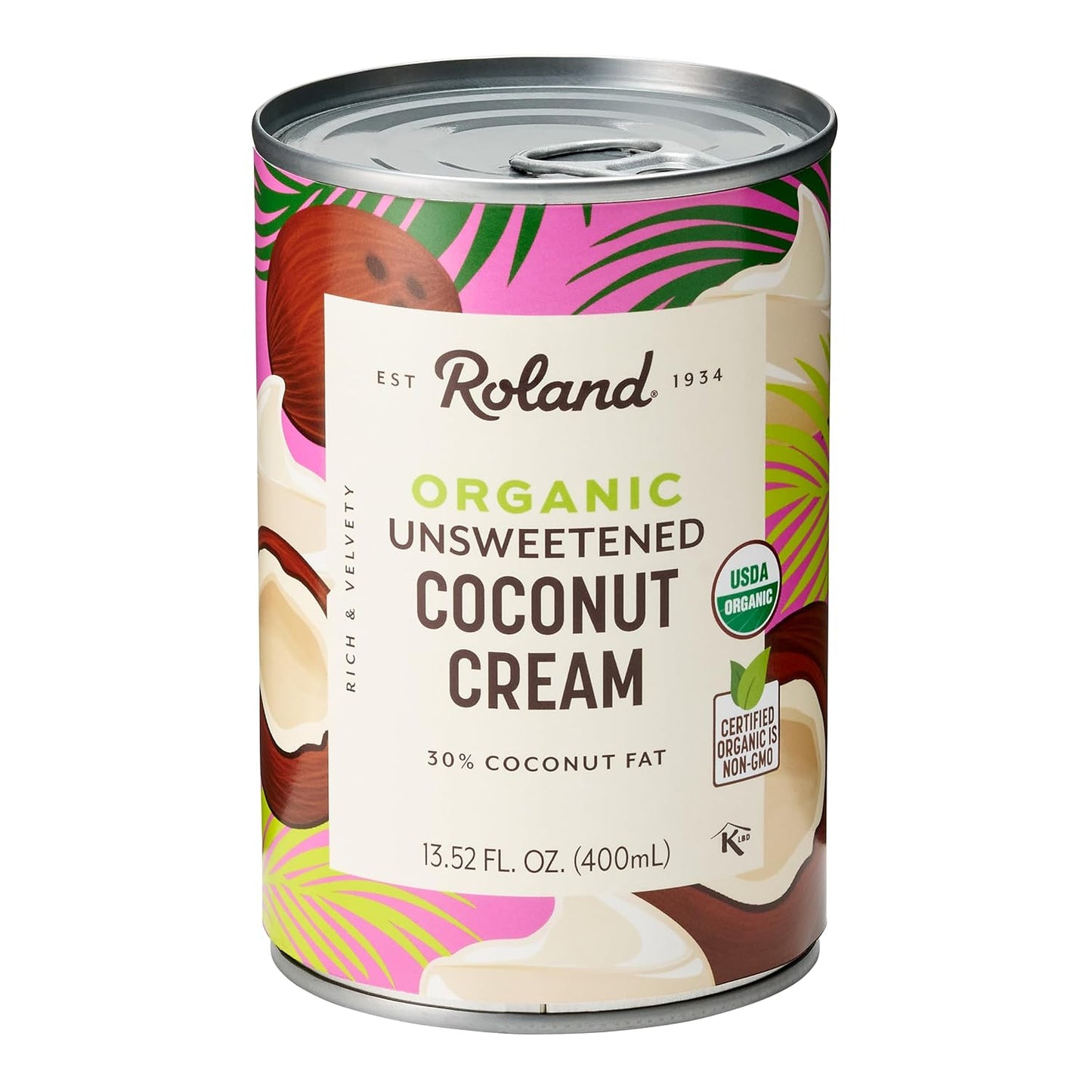 Roland-Foods-Organic-Unsweetened-Coconut-Cream,-Specialty-Imported-Food,-13.52-Ounce-Can,-of---967