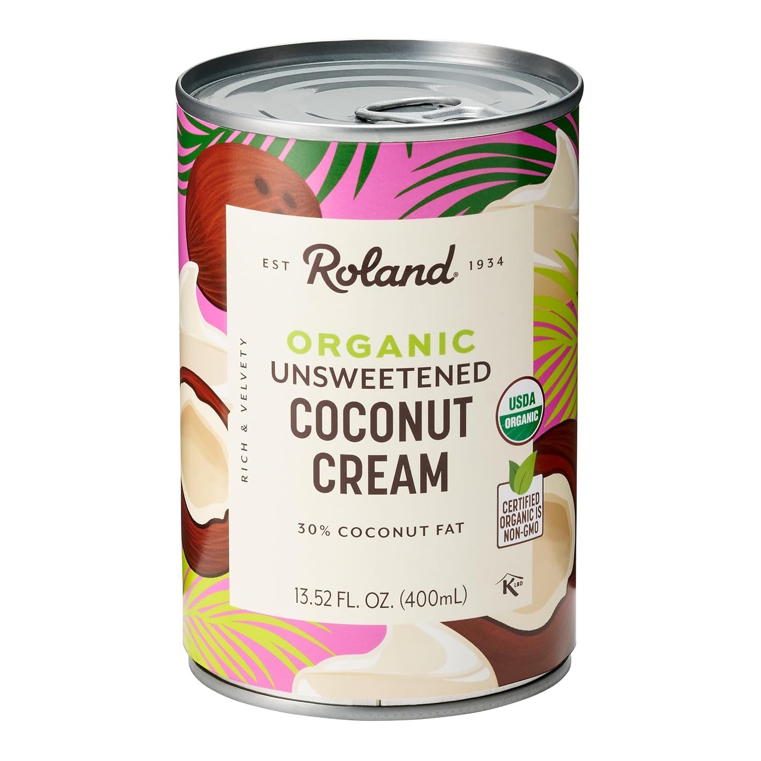 Roland-Foods-Organic-Unsweetened-Coconut-Cream,-Specialty-Imported-Food,-13.52-Ounce-Can,-of---967