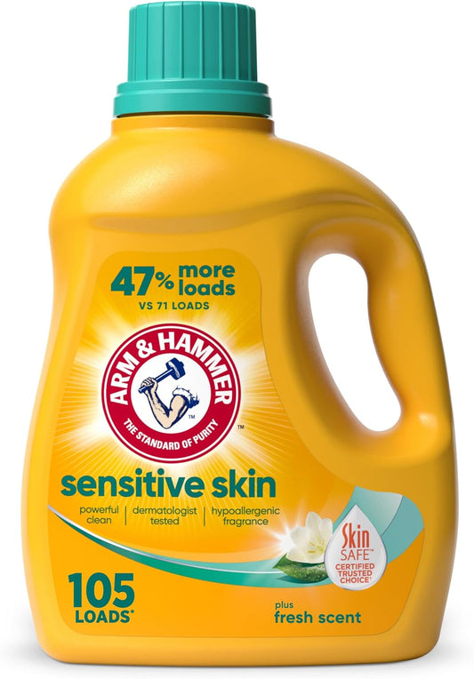 ARM-&-HAMMER-Sensitive-Skin-Liquid-Laundry-Detergent,-Fresh-Scent,-4114