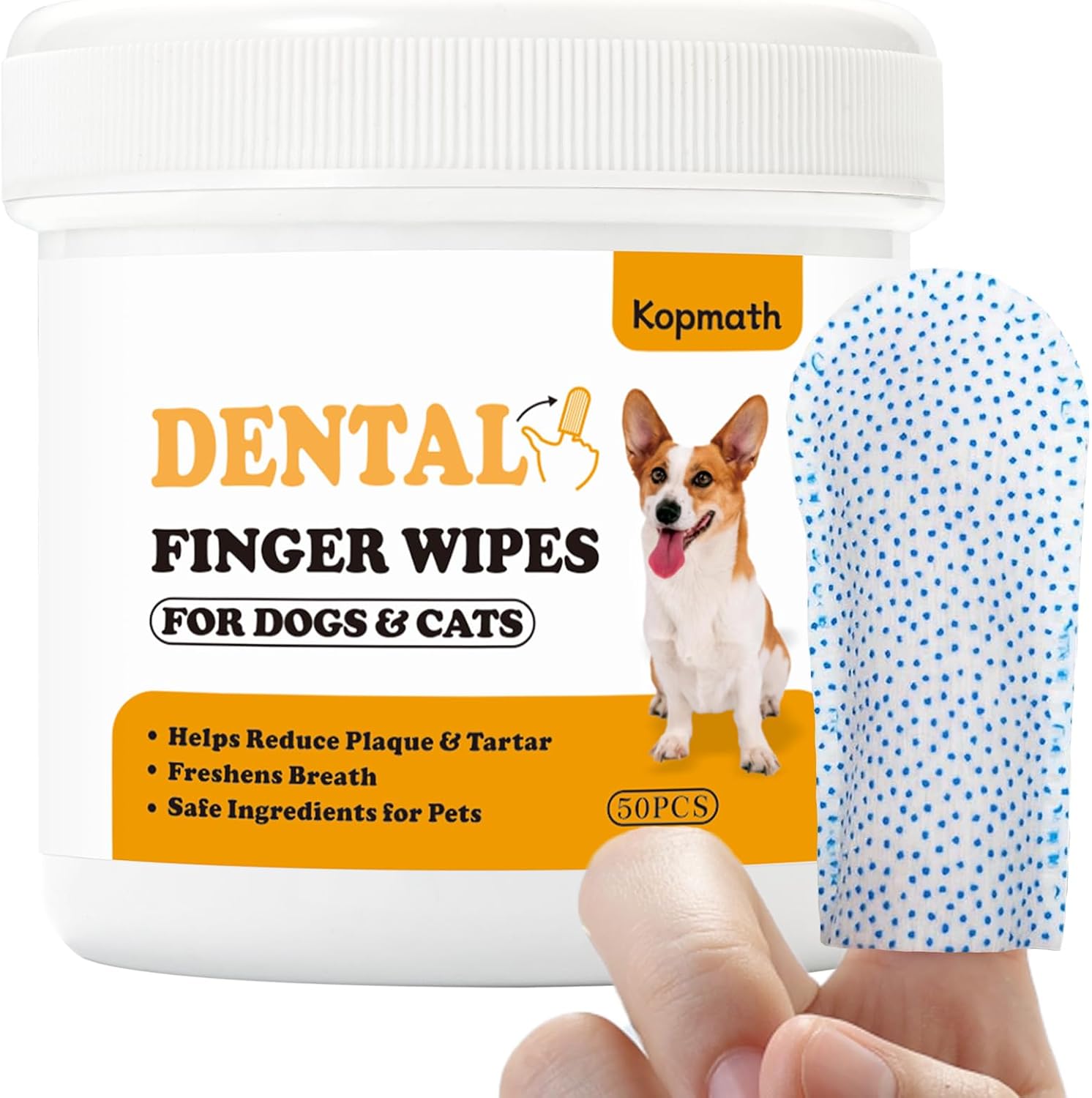 [Upgraded]-Dog-Teeth-Cleaning-Finger-Wipes,-Tartar-&-Plaque-Remover-with-Brushing-Beads,-852
