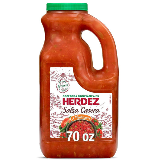 HERDEZ-Salsa-Casera,-Medium,-70-oz-Jug-|-Authentic-Mexican-Homestyle--Salsa-for-Tacos,-&-1136