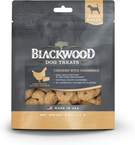 Blackwood-Oven-Baked-Dog-Treats,-Chicken-with-Parmesan,-8-Ounce-Pouch,-Treats-185